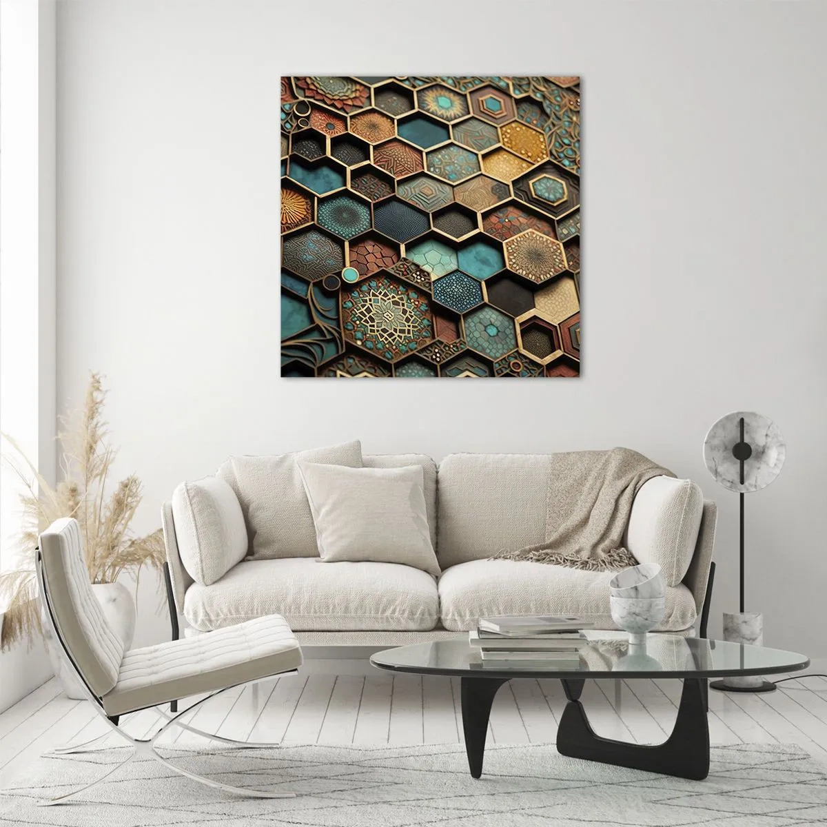 Glasbild - Bild auf glas - Arabische Ornamente – Variation - 60x60 cm