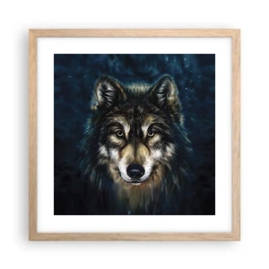 Poster in einem Rahmen aus heller Eiche - Alpha? Und Omega - 40x40 cm