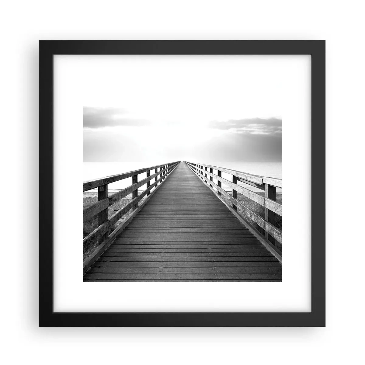 Poster in einem schwarzem Rahmen - In die Ferne ... - 30x30 cm