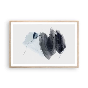Poster in einem Rahmen aus heller Eiche - Intensität und Bewegung - 91x61 cm