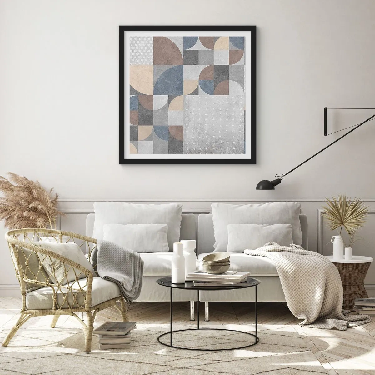 Poster in einem schwarzem Rahmen - Keramische Fantasie - 30x30 cm