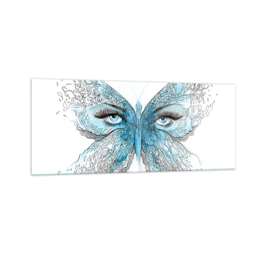 Glasbild - Bild auf glas - Eros Blaumeise - 100x40 cm
