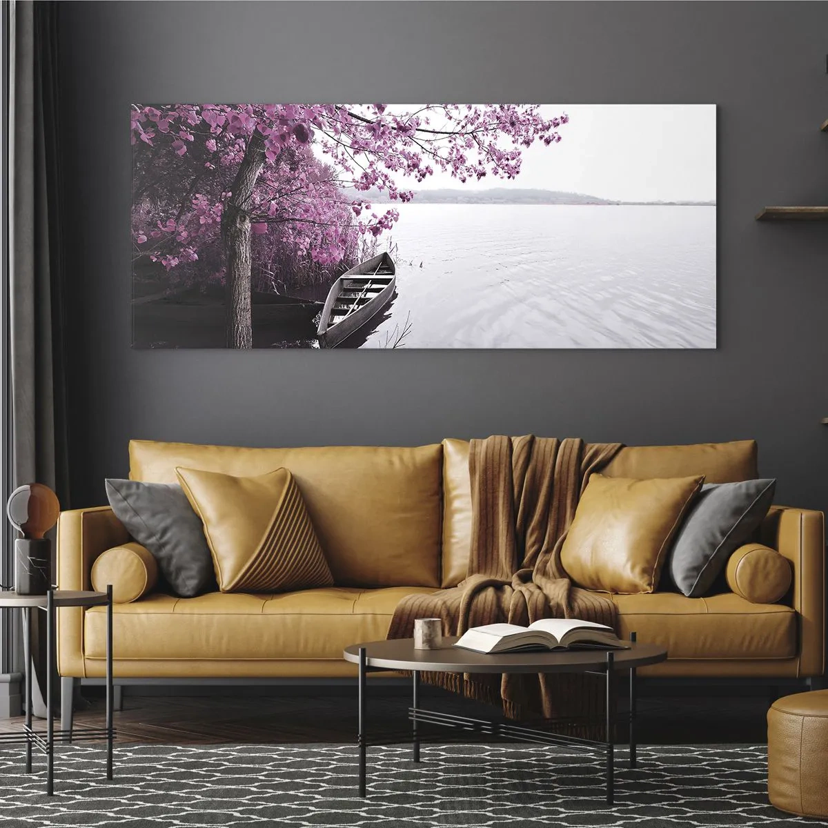 Glasbild - Bild auf glas - In rosa Stille - 100x40 cm