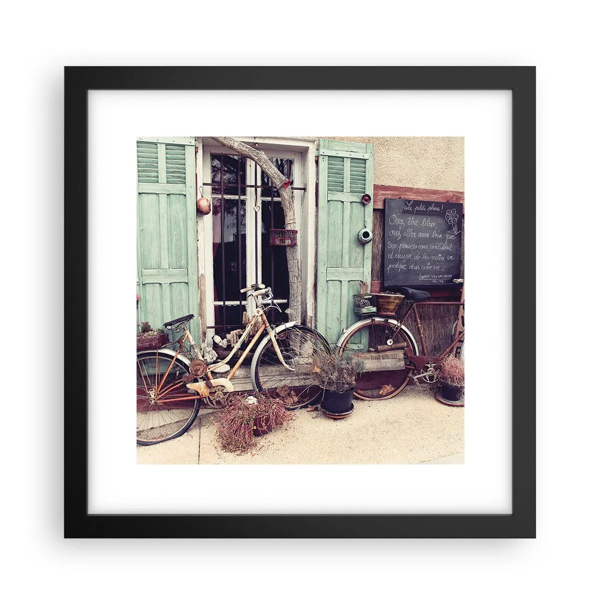 Poster in einem schwarzem Rahmen - Es lebe die Provinz - 30x30 cm