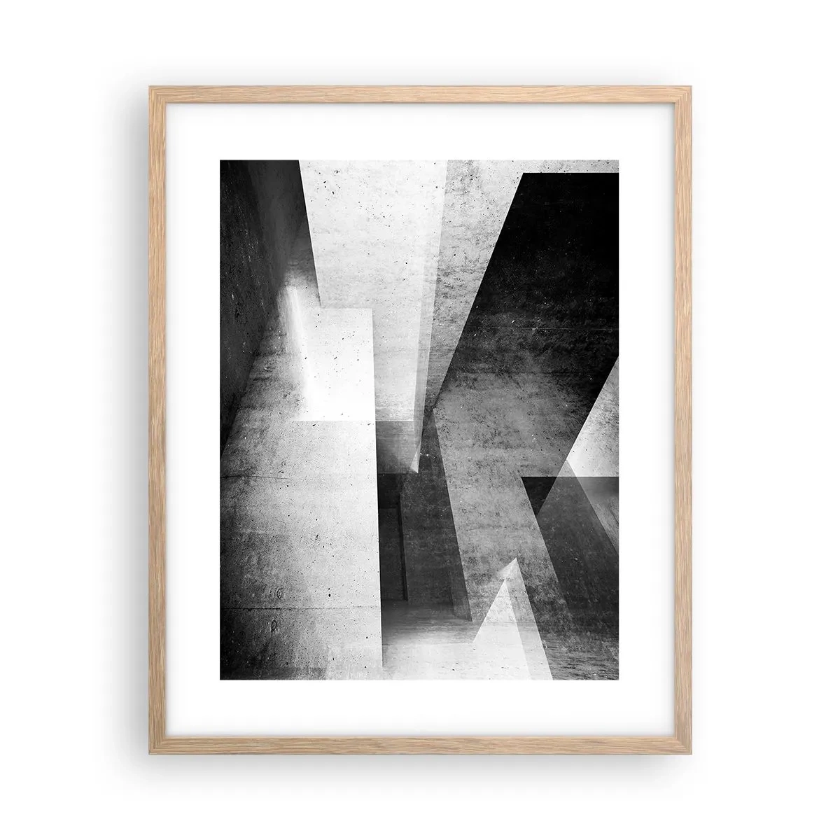 Poster in einem Rahmen aus heller Eiche - Die Raumstruktur - 40x50 cm
