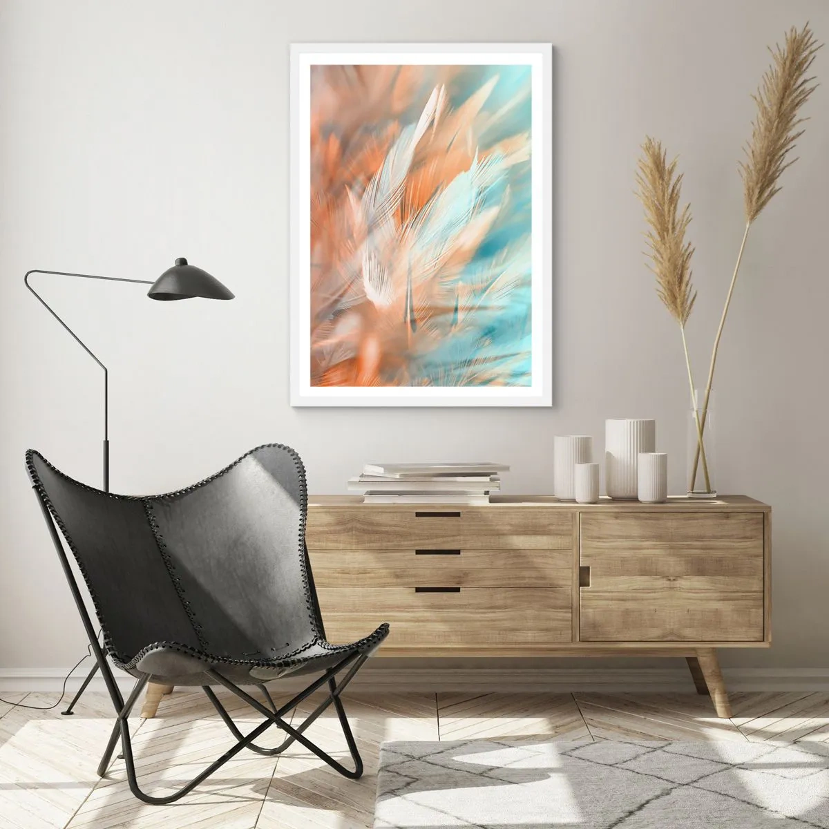 Poster in einem weißen Rahmen - Im Land der Sanftmut - 61x91 cm