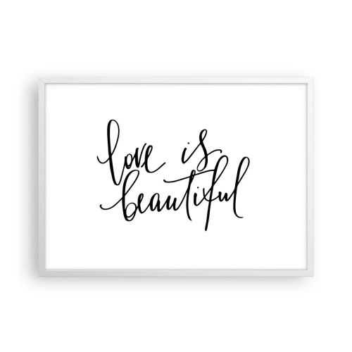 Poster in einem weißen Rahmen - Lies und wiederhol - 70x50 cm