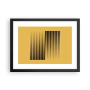 Poster in einem schwarzem Rahmen - Quadratur der Gegensätze - 40x30 cm