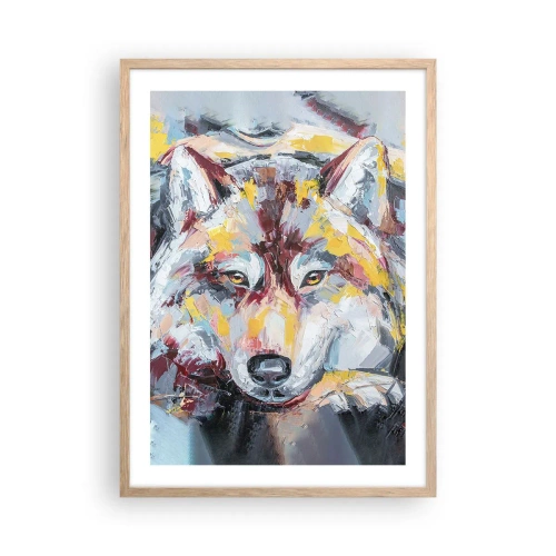 Poster in einem Rahmen aus heller Eiche - Seelenfrieden unter den Lieben - 50x70 cm