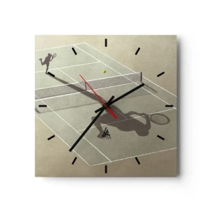Wanduhr - Glasuhr - Überwinde dich selbst - 40x40 cm