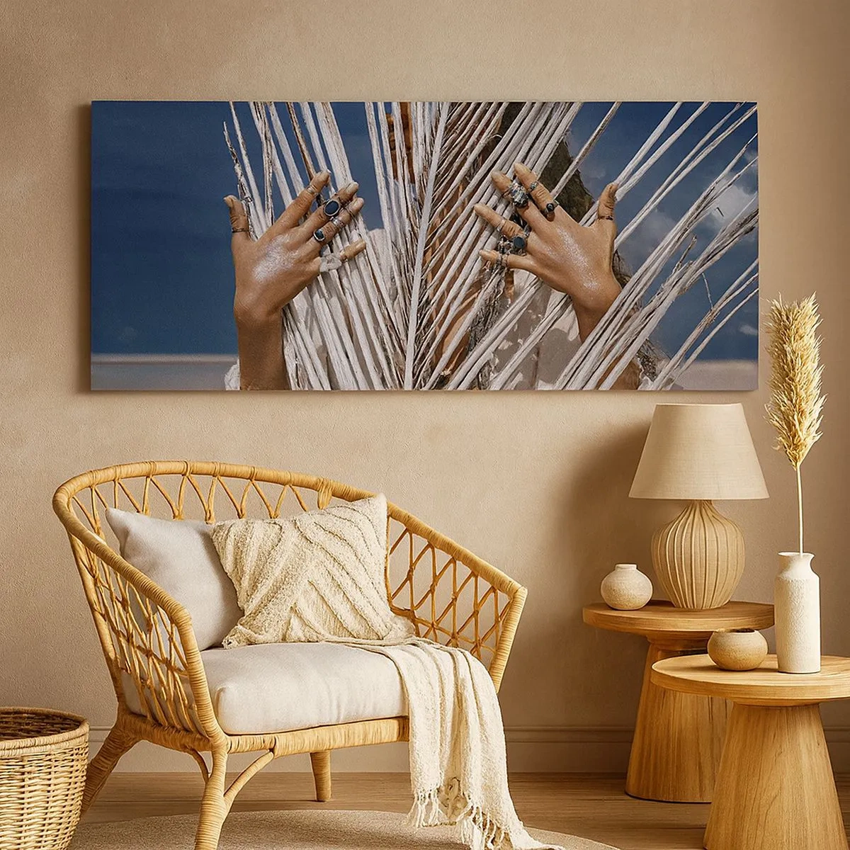 Bild auf Leinwand - Leinwandbild - Das Mädchen des Schamanen? - 100x40 cm