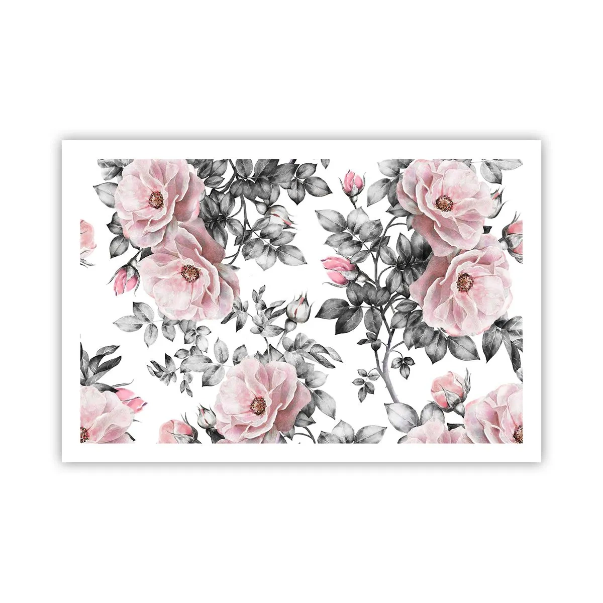 Poster - Verliere dich in den Blüten der Rosen - 91x61 cm