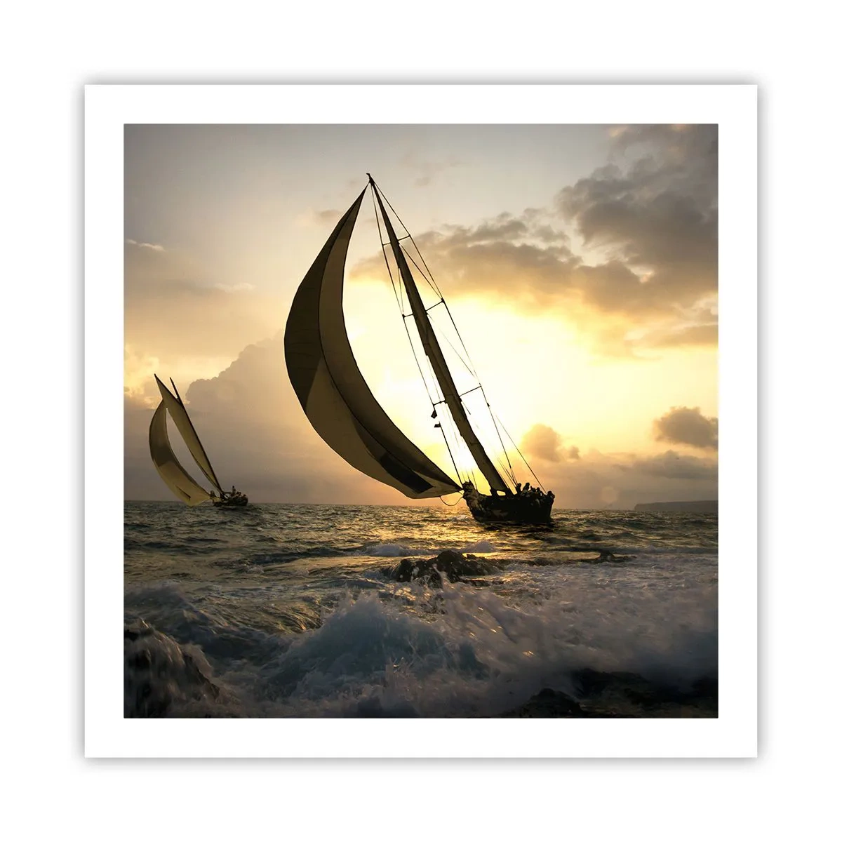 Poster - Mit dem Wind und gegen den Wind - 60x60 cm
