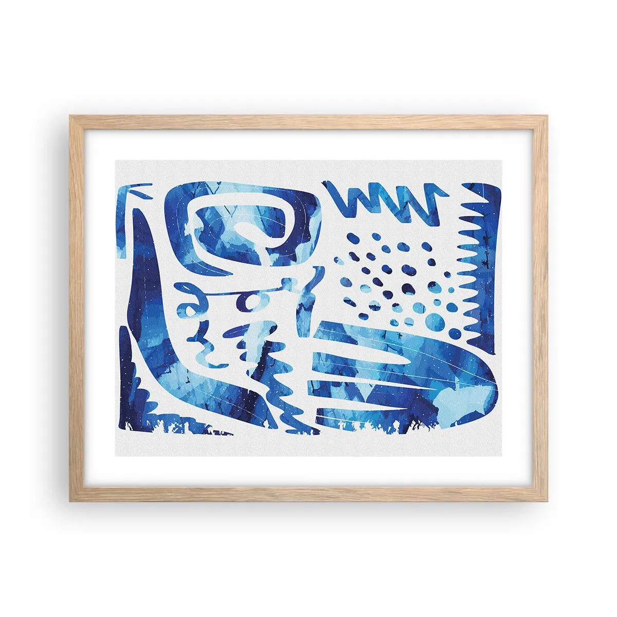 Poster in einem Rahmen aus heller Eiche - Zurück zu den Wurzeln - 50x40 cm