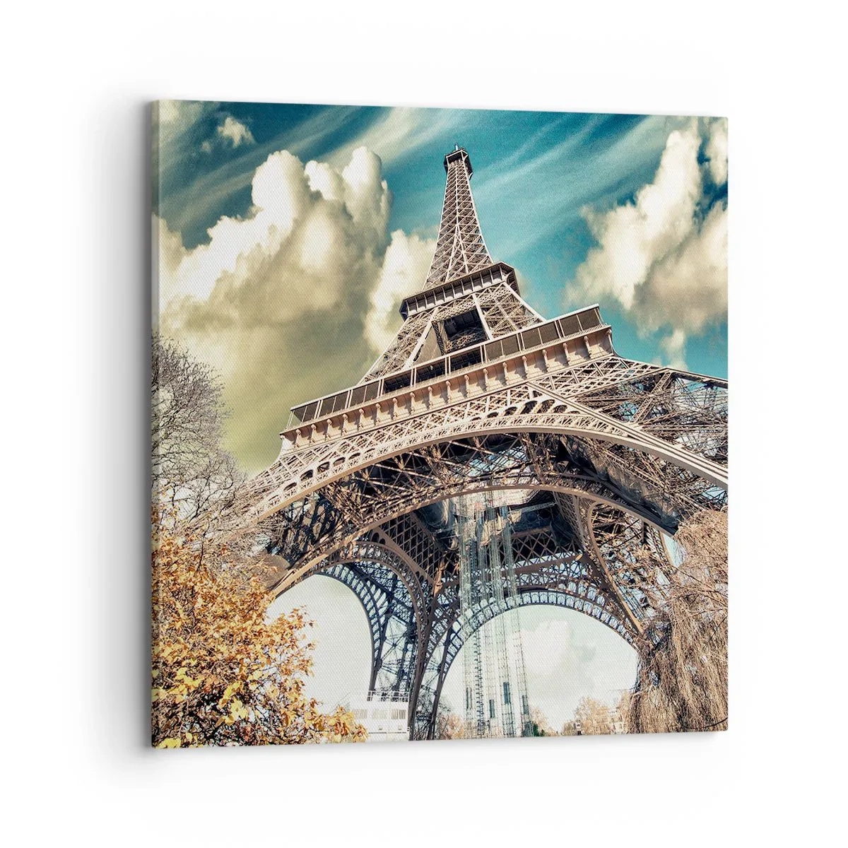 Bild auf Leinwand - Leinwandbild - Und im Herbst in Paris ... - 70x70 cm