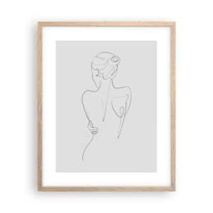 Poster in einem Rahmen aus heller Eiche - Körpermusik - 40x50 cm