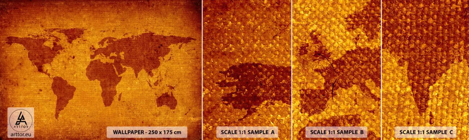 Fototapetenmuster Standard Eco - Eine Einladung zum Reisen - Weltkarten, Kontinente, Reisen - 100x30 cm