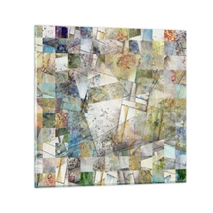 Glasbild - Bild auf glas - Geometrische Mischung - 60x60 cm