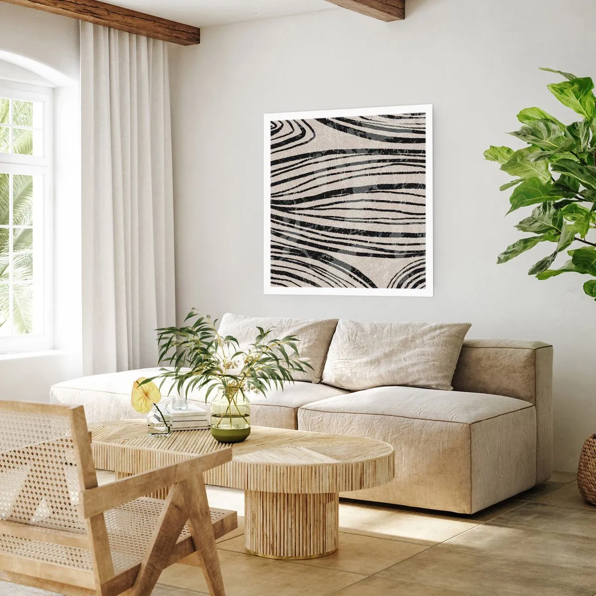 Poster - Linienpool - 30x30 cm