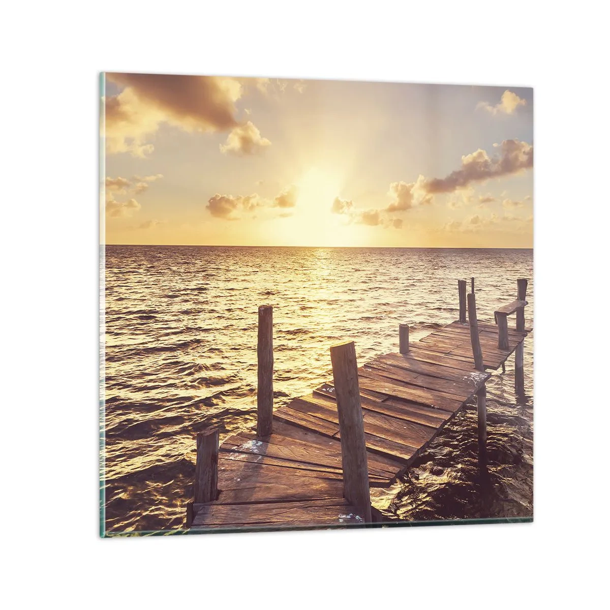 Glasbild - Bild auf glas - Das goldene Land der Sanftmut - 60x60 cm