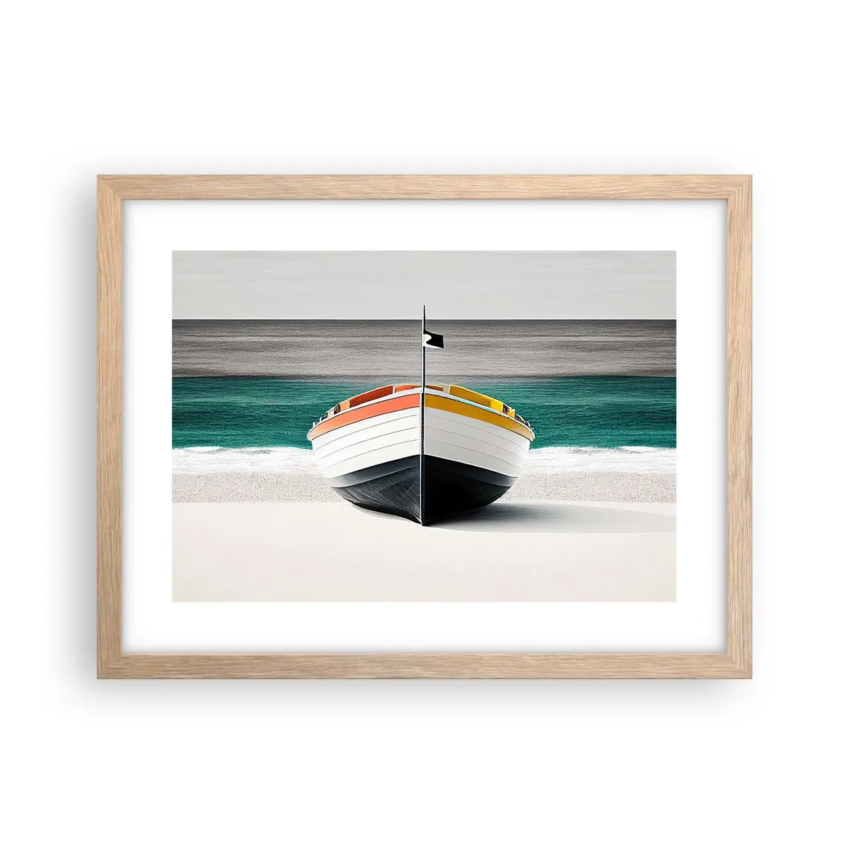 Poster in einem Rahmen aus heller Eiche - An seinem Platz - 40x30 cm