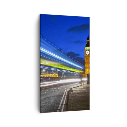 Bild auf Leinwand - Leinwandbild - Unter den wachsamen Augen von Big Ben - 45x80 cm