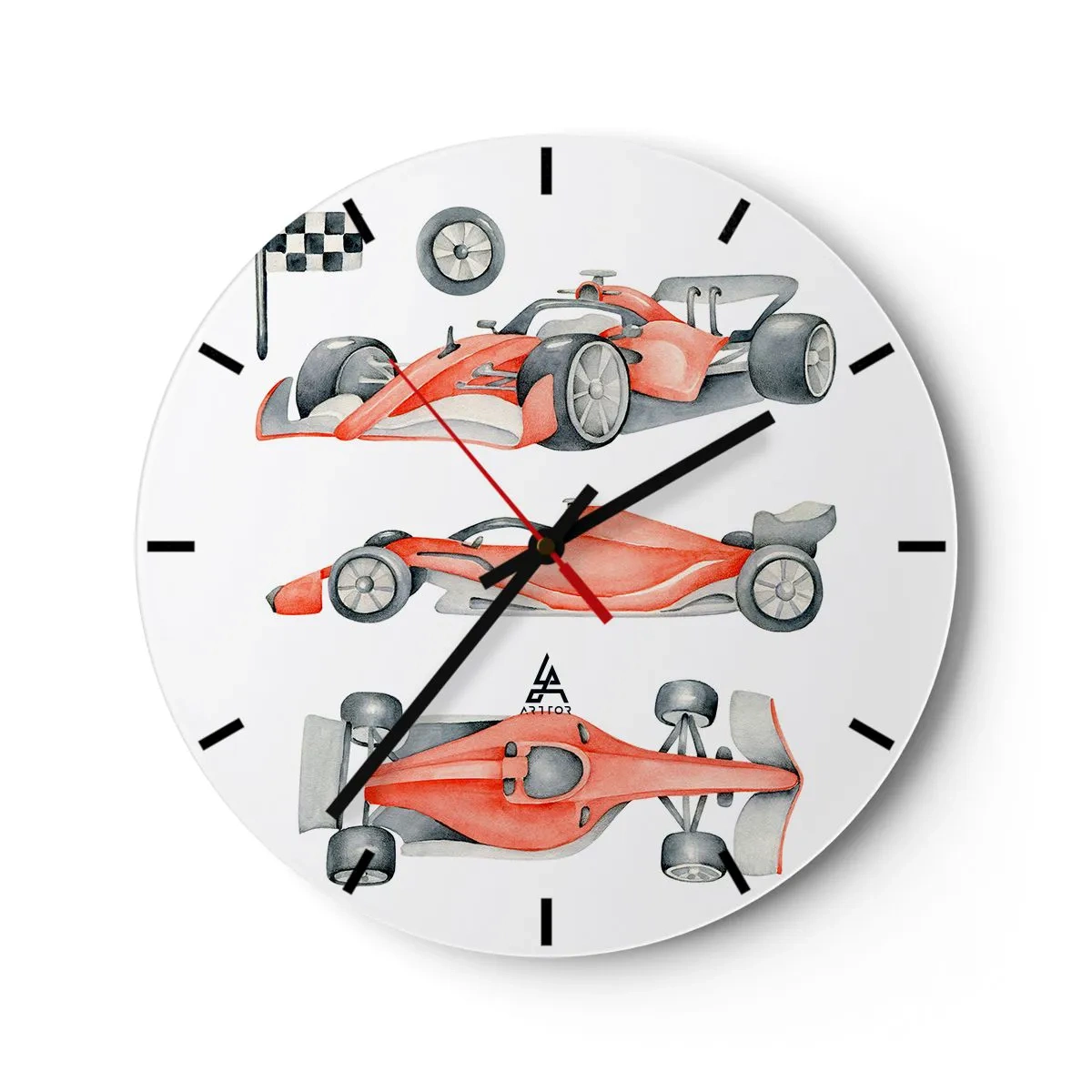 Wanduhr - Glasuhr - Dem Traum folgen - 40x40 cm