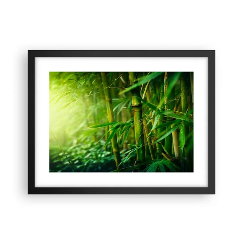 Poster in einem schwarzem Rahmen - Lerne Grün selbst kennen - 40x30 cm