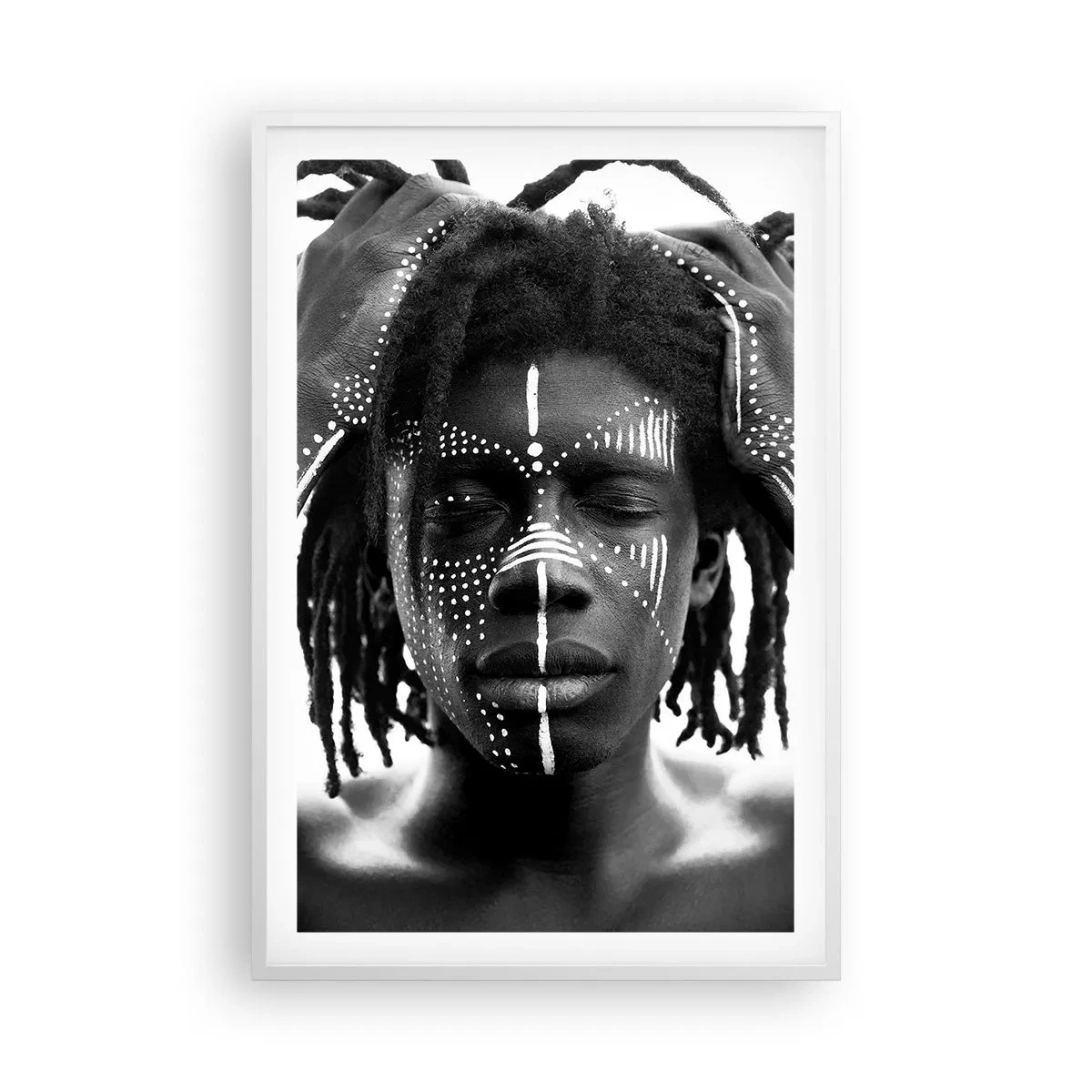 Poster in einem weißen Rahmen - Wo bist du? - 61x91 cm