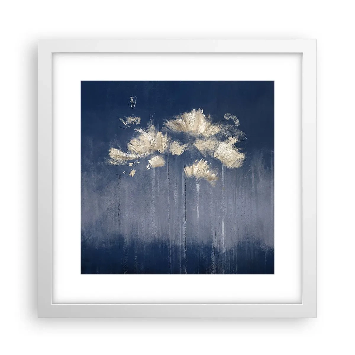 Poster in einem weißen Rahmen - Wie Blütenblätter im Wind - 30x30 cm