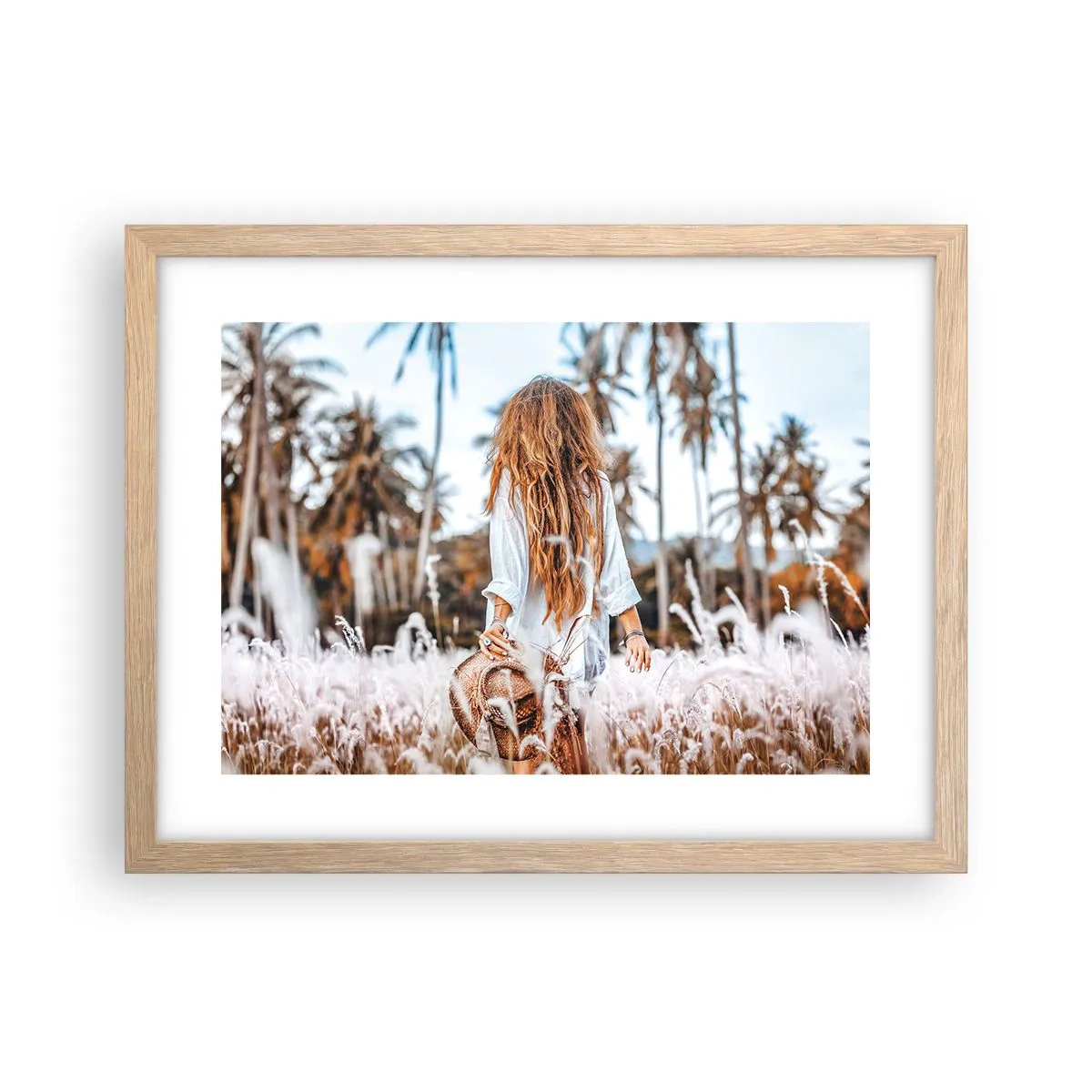 Poster in einem Rahmen aus heller Eiche - Geboren aus Grasflaum - 40x30 cm