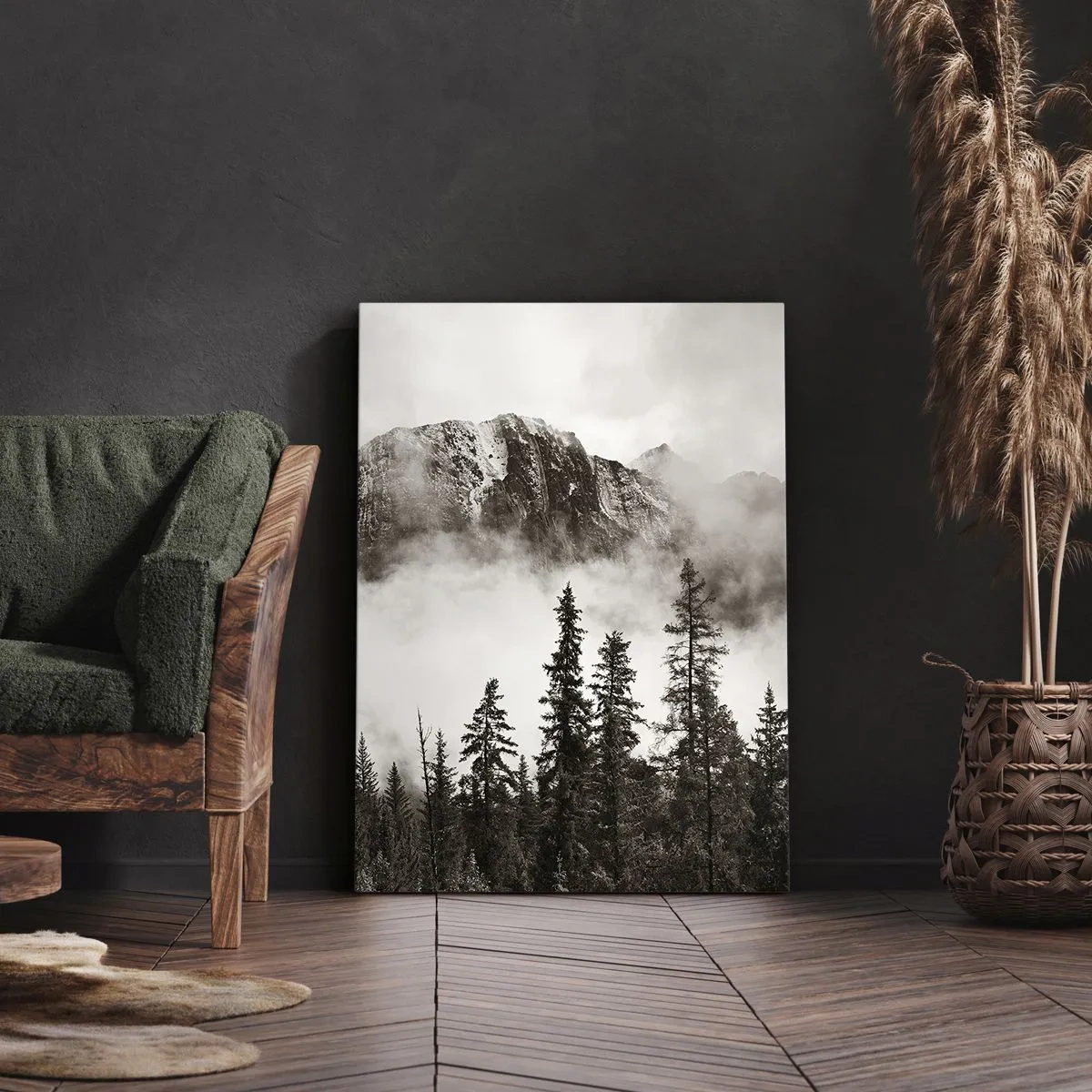 Bild auf Leinwand - Leinwandbild - Lineal aus Granit - 55x100 cm