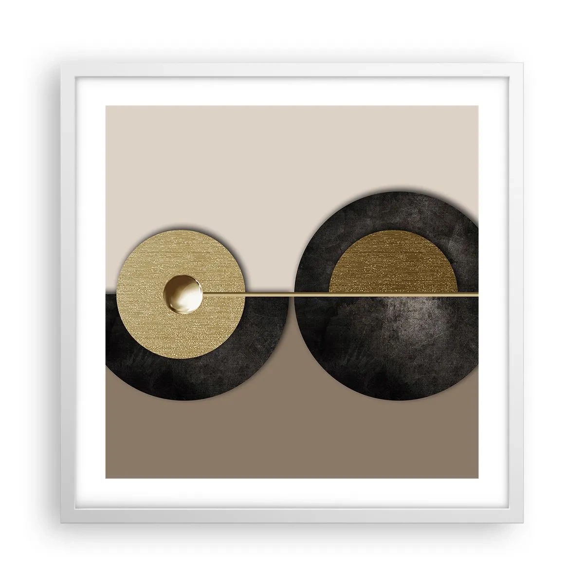 Poster in einem weißen Rahmen - Variationen rund um den Kreis - 50x50 cm