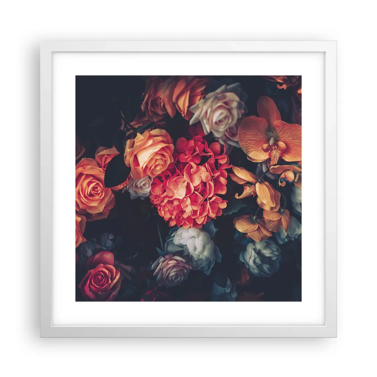 Poster in einem weißen Rahmen - Wie bei den holländischen Meistern - 40x40 cm