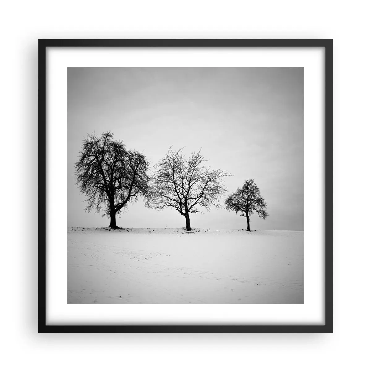 Poster in einem schwarzem Rahmen - Wovon träumen sie? - 50x50 cm