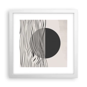 Poster in einem weißen Rahmen - Halbe Komposition - 30x30 cm