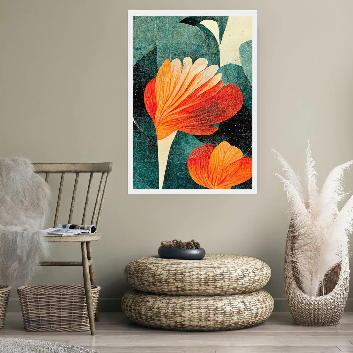 Poster - Hitze der Tropen und Kühle des Grüns - 30x40 cm