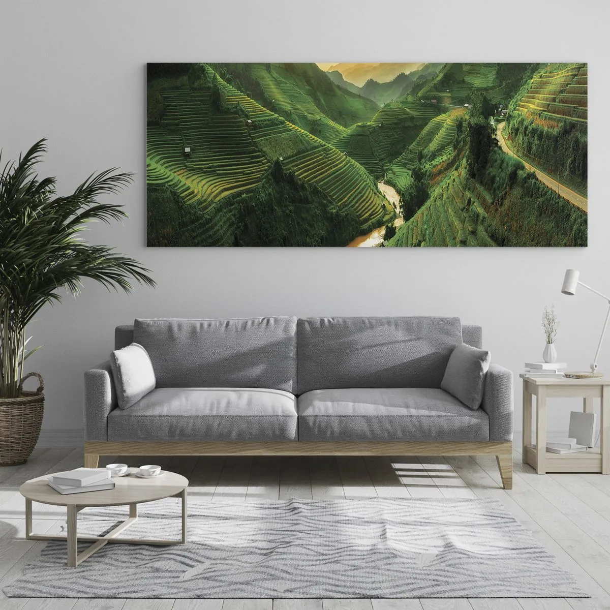 Glasbild - Bild auf glas - Vietnamesisches Tal - 100x40 cm