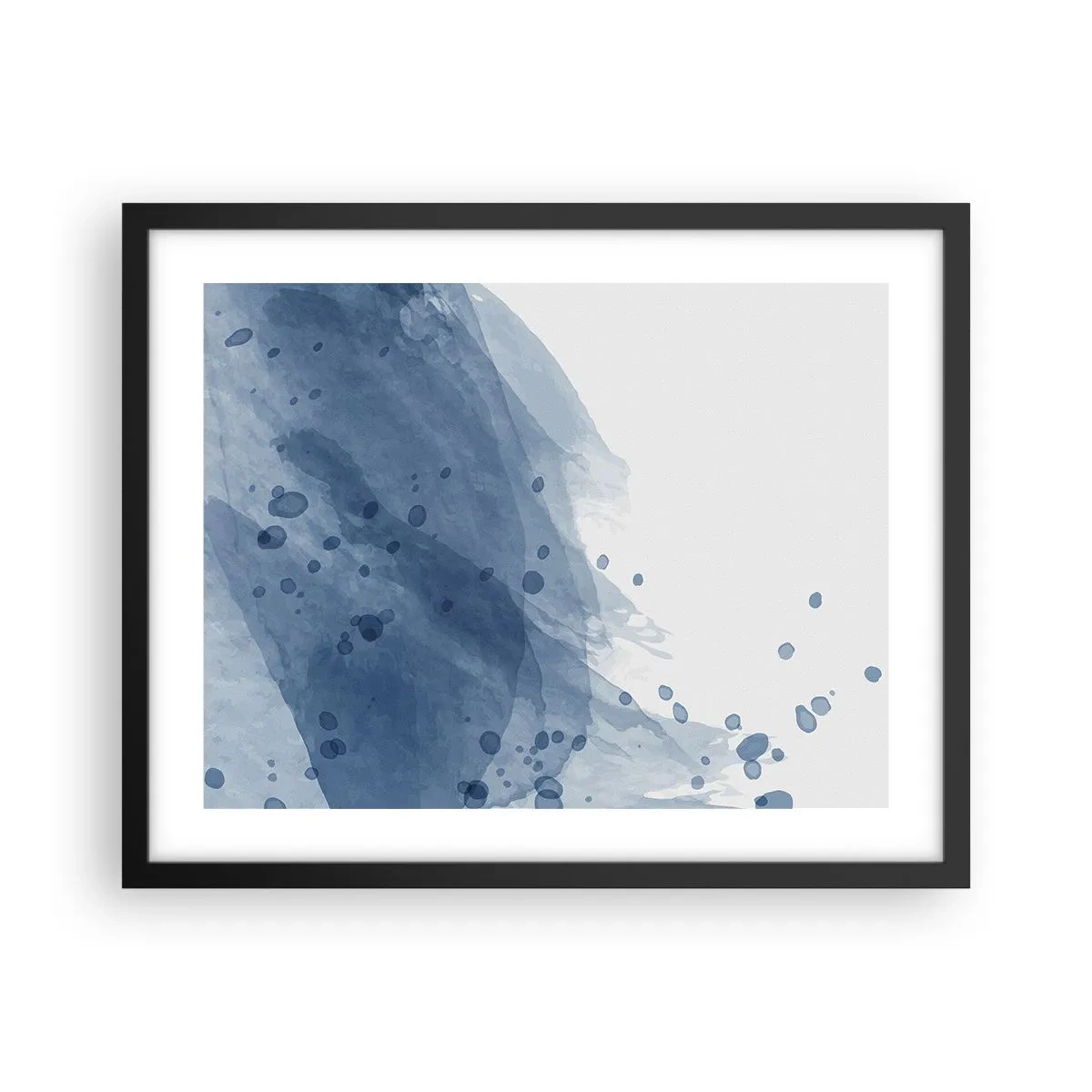 Poster in einem schwarzem Rahmen - Blauer Tüll - 50x40 cm