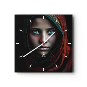 Wanduhr - Glasuhr - Prinzessin aus dem Osten - 40x40 cm