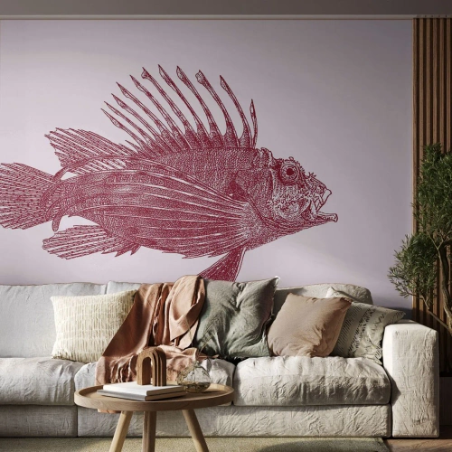 Selbstklebende Fototapete Deluxe Sticker - Bewohner exotischer Gewässer - Fisch, Rotfeuerfisch, Tropisch - 450x315 cm