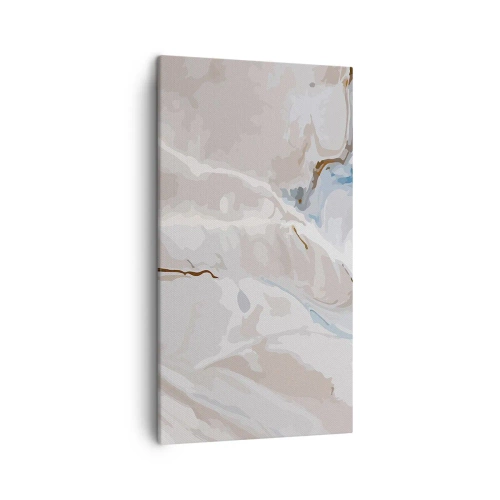 Bild auf Leinwand - Leinwandbild - Blau schlängelt sich unter dem Weiß - 45x80 cm