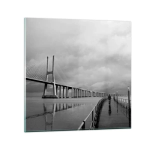 Glasbild - Bild auf glas - Jedem das Verdiente - 50x50 cm