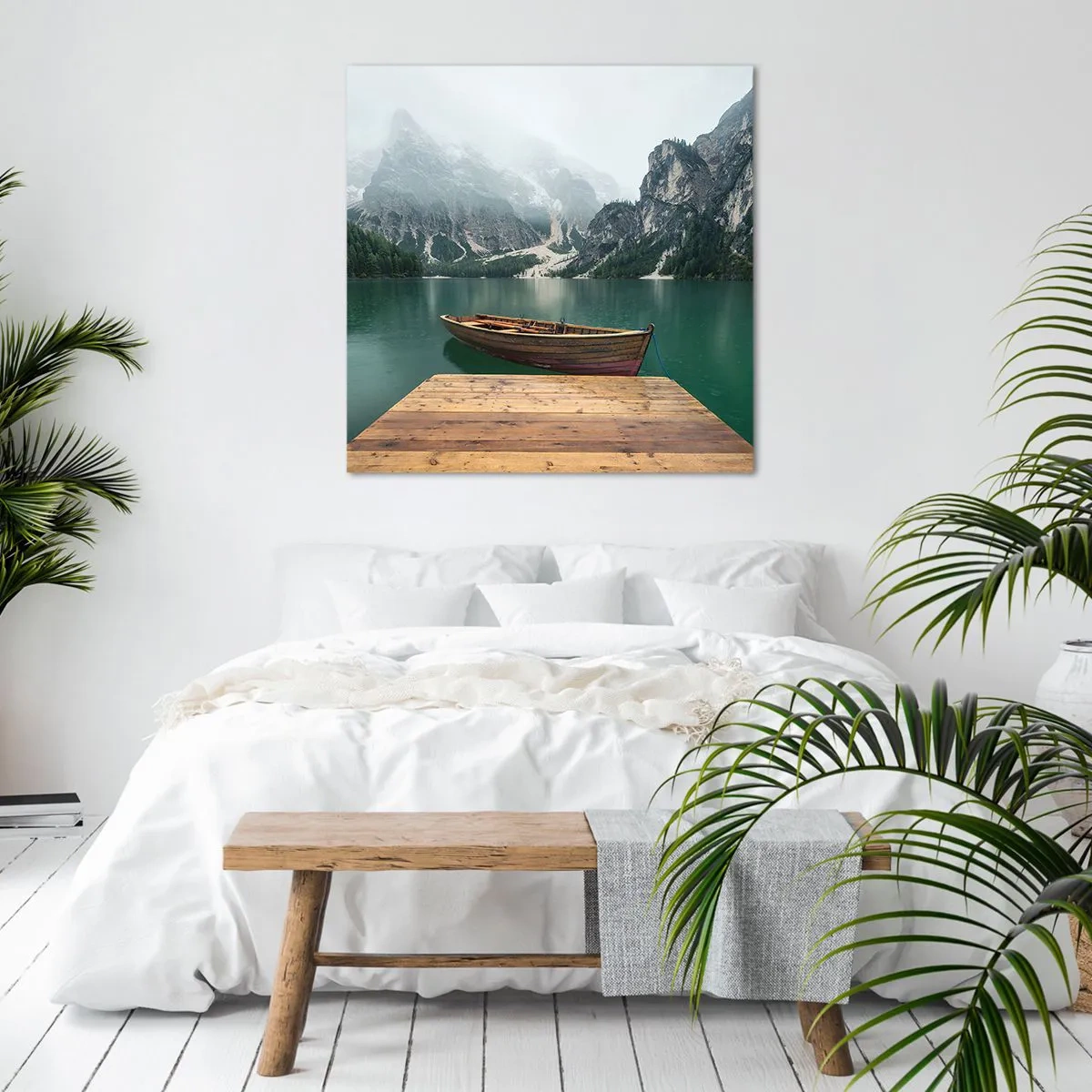 Bild auf Leinwand - Leinwandbild - Und die stolzen Felsen der Stirn - 40x40 cm