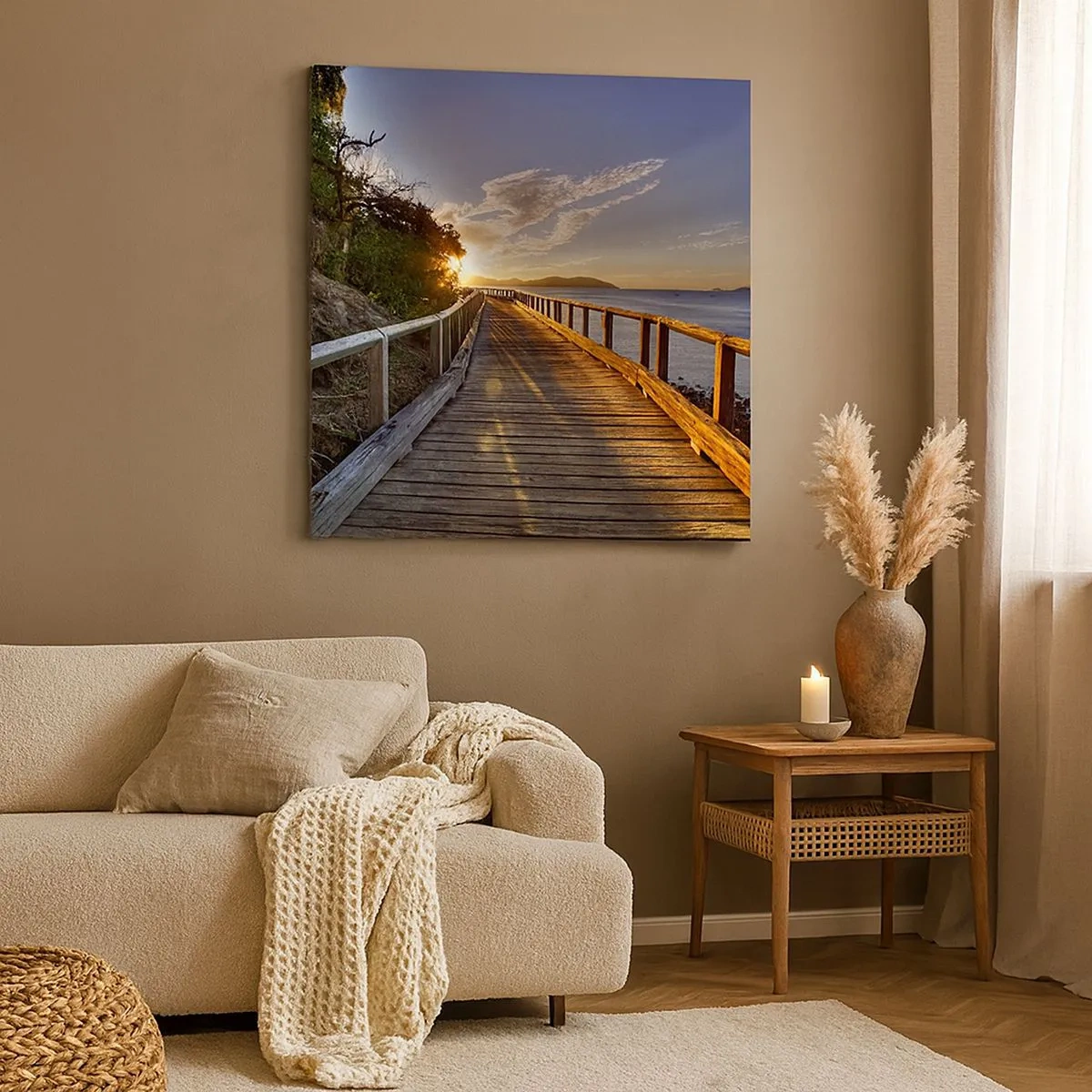 Bild auf Leinwand - Leinwandbild - Gehen, weiter der Sonne entgegengehen - 30x30 cm