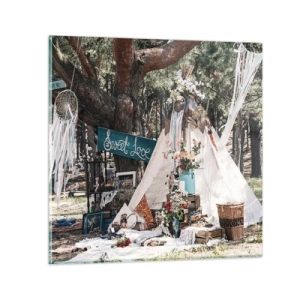 Glasbild - Bild auf glas - Liebe machen ... - 50x50 cm