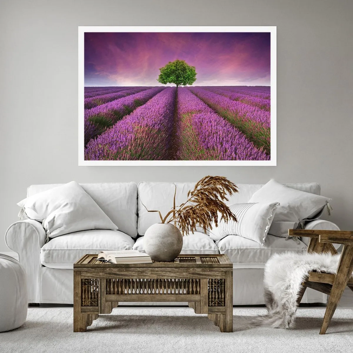 Poster - Auf Lavendelfeldern - 70x50 cm