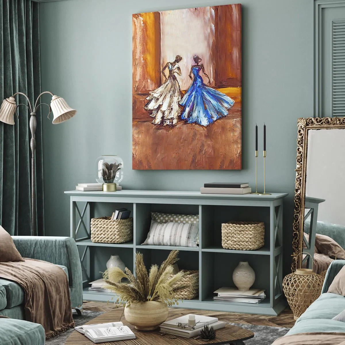 Bild auf Leinwand - Leinwandbild - Ein dankbares Duo - 65x120 cm