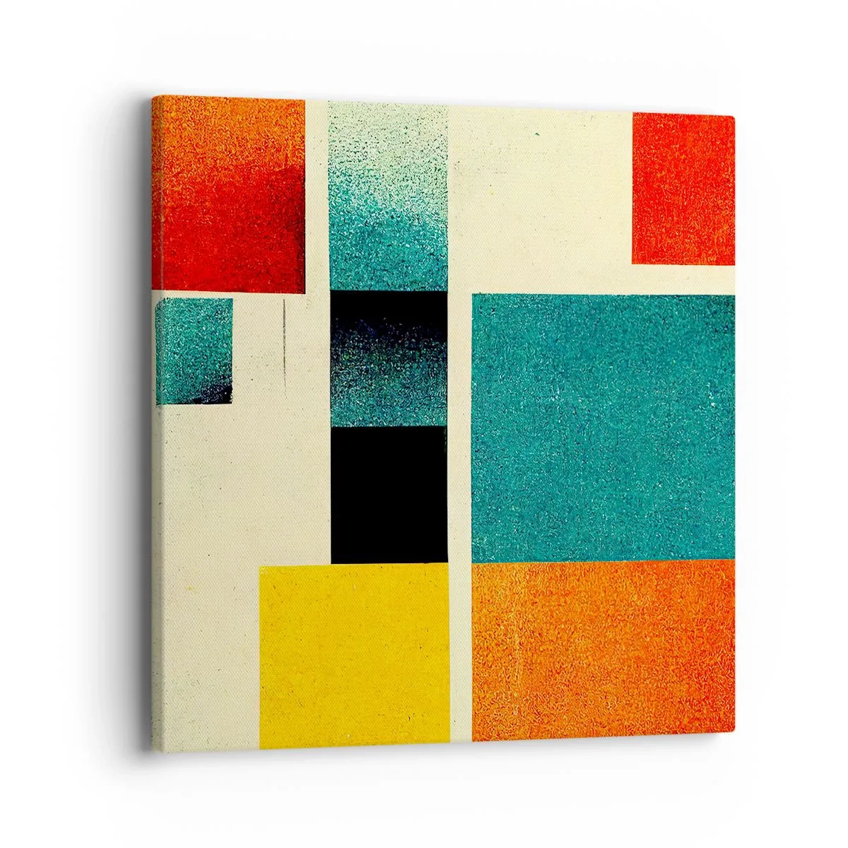 Bild auf Leinwand - Leinwandbild - Geometrische Abstraktion – gute Energie - 40x40 cm