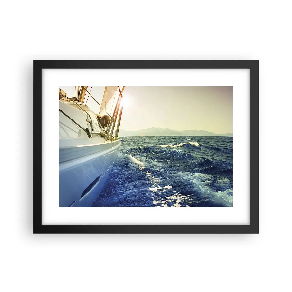 Poster in einem schwarzem Rahmen - Auf ins Abenteuer - 40x30 cm